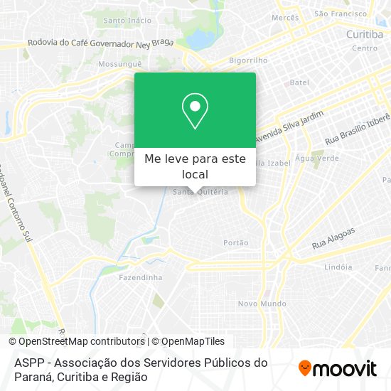 ASPP - Associação dos Servidores Públicos do Paraná mapa