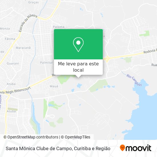 Santa Mônica Clube de Campo mapa