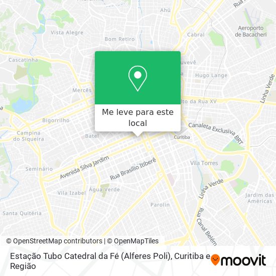 Estação Tubo Catedral da Fé (Alferes Poli) mapa