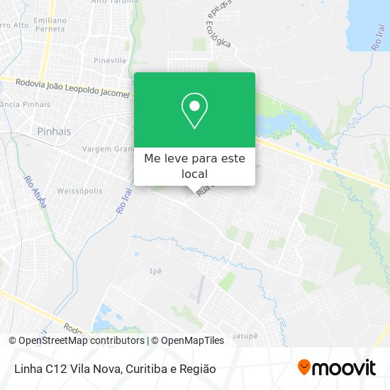 Linha C12 Vila Nova mapa