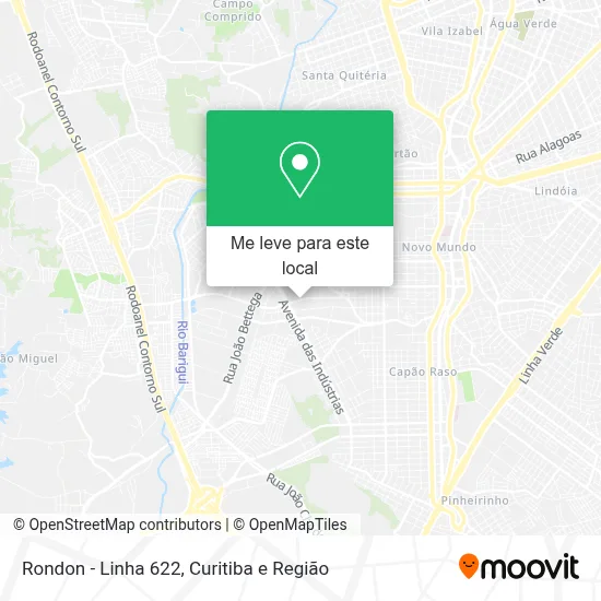 Rondon - Linha 622 mapa
