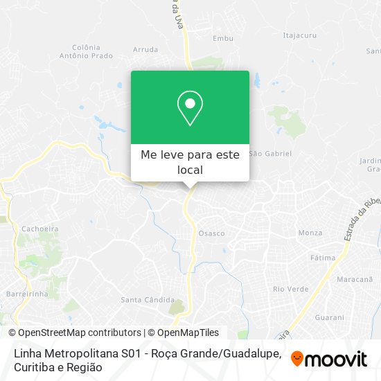 Linha Metropolitana S01 - Roça Grande / Guadalupe mapa