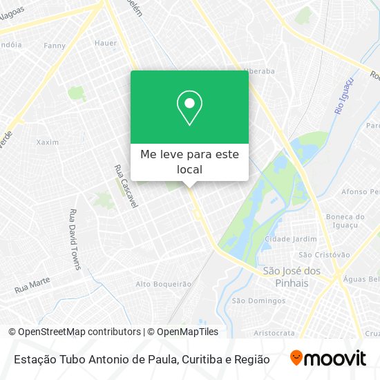 Estação Tubo Antonio de Paula mapa