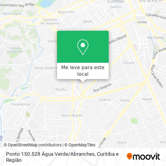 Ponto 150.528 Água Verde / Abranches mapa