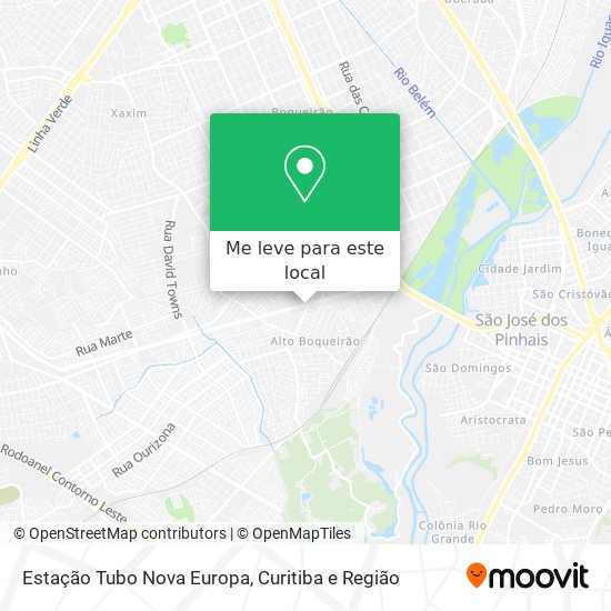 Estação Tubo Nova Europa mapa