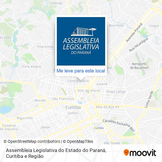 Assembleia Legislativa do Estado do Paraná mapa