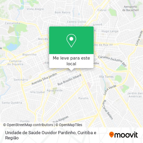 Unidade de Saúde Ouvidor Pardinho mapa