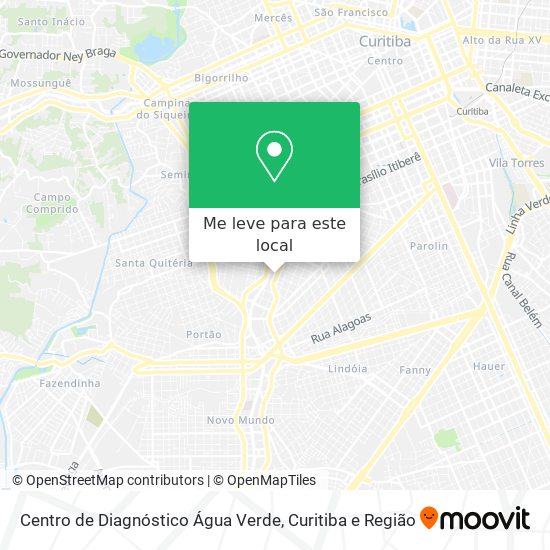 Centro de Diagnóstico Água Verde mapa