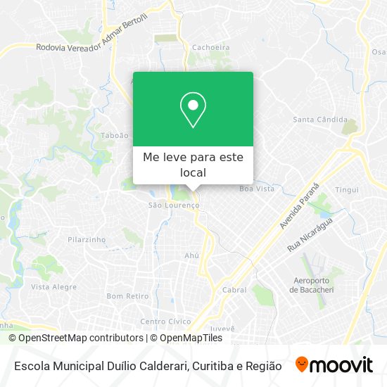 Escola Municipal Duílio Calderari mapa