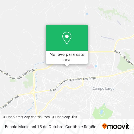 Escola Municipal 15 de Outubro mapa