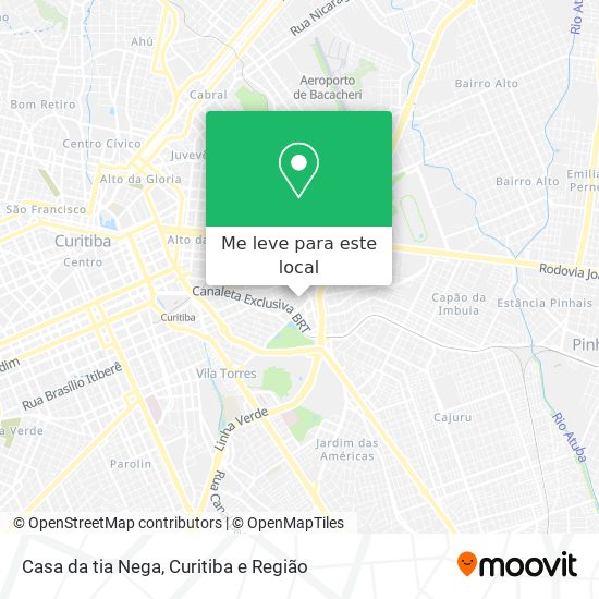 Casa da tia Nega mapa