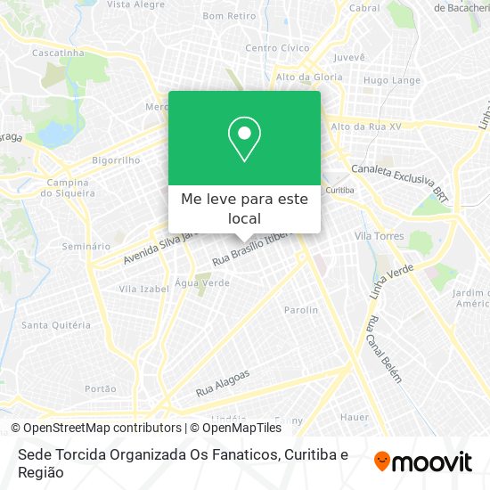 Sede Torcida Organizada Os Fanaticos mapa