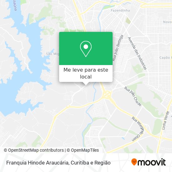 Franquia Hinode Araucária mapa