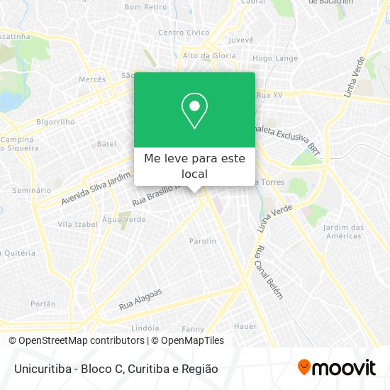 Unicuritiba - Bloco C mapa
