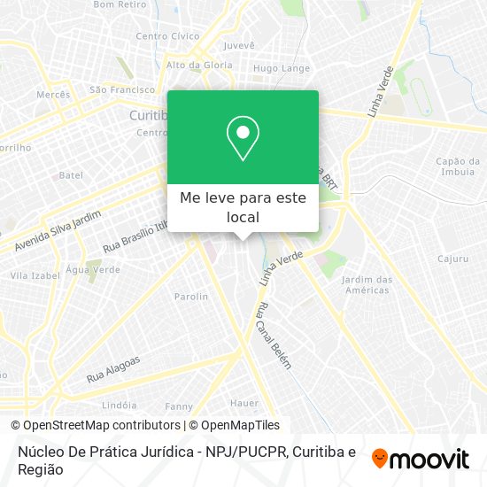 Núcleo De Prática Jurídica - NPJ / PUCPR mapa