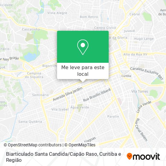 Biarticulado Santa Candida / Capão Raso mapa