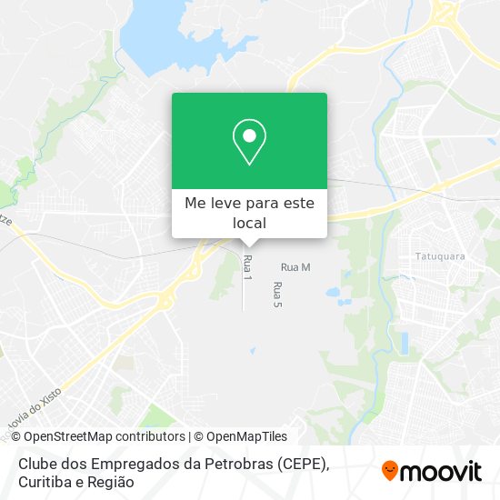 Clube dos Empregados da Petrobras (CEPE) mapa