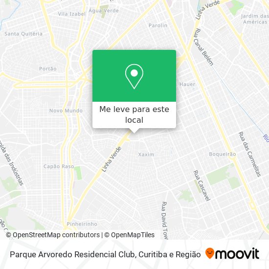 Parque Arvoredo Residencial Club mapa