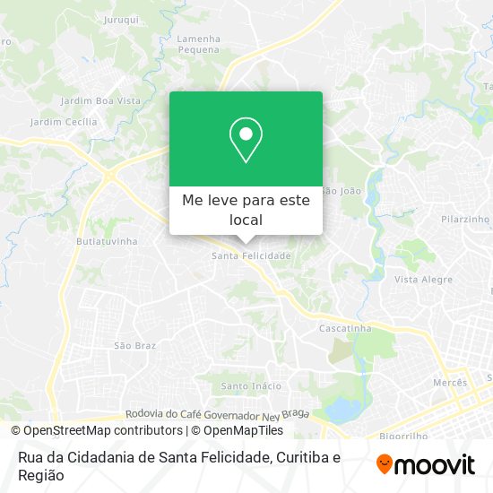 Rua da Cidadania de Santa Felicidade mapa
