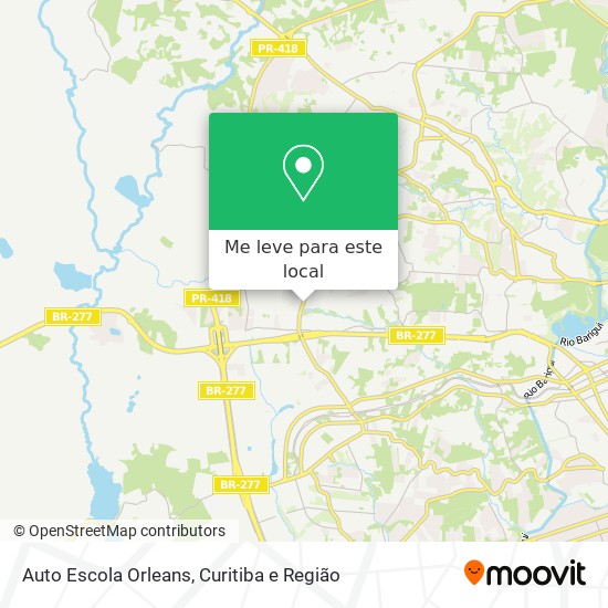 Auto Escola Orleans mapa