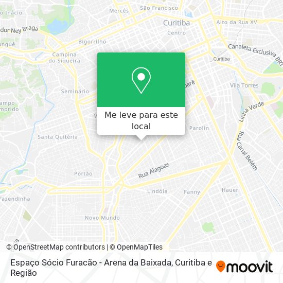 Espaço Sócio Furacão - Arena da Baixada mapa