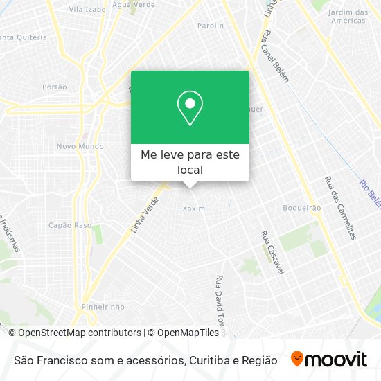 São Francisco som e acessórios mapa