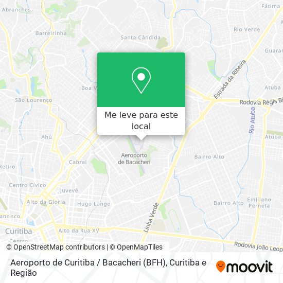 Aeroporto de Curitiba / Bacacheri (BFH) mapa