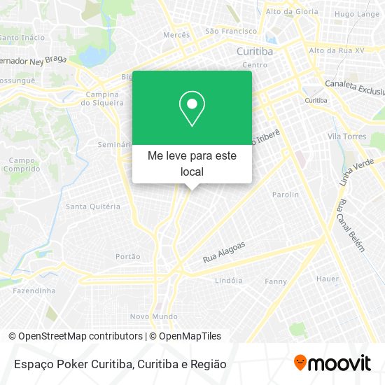 Espaço Poker Curitiba mapa