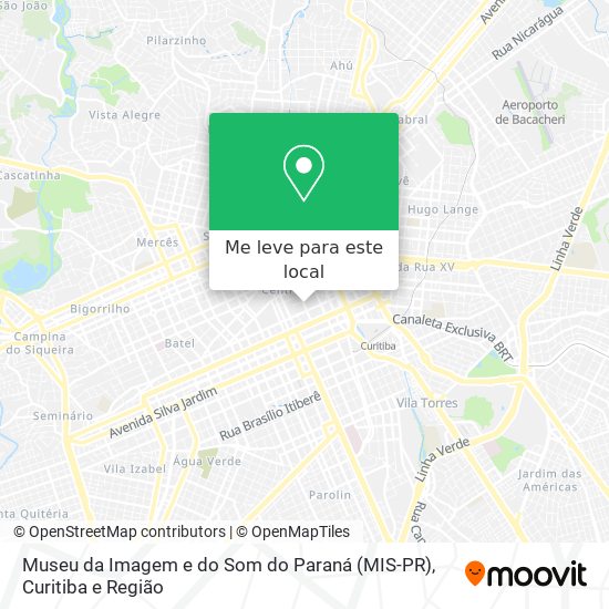 Museu da Imagem e do Som do Paraná (MIS-PR) mapa