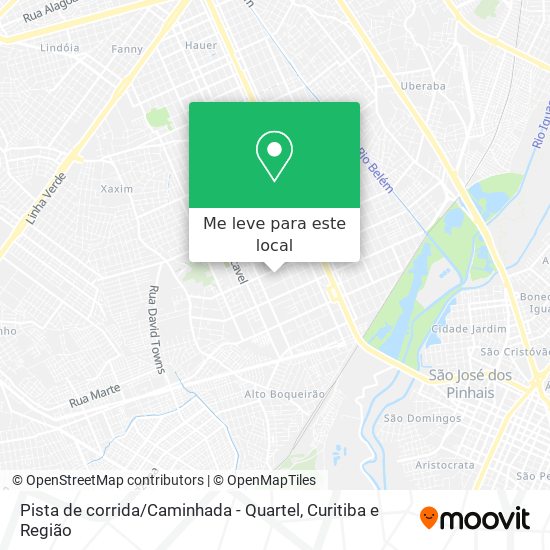 Pista de corrida / Caminhada - Quartel mapa
