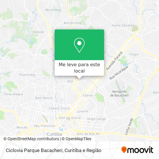 Ciclovia Parque Bacacheri mapa