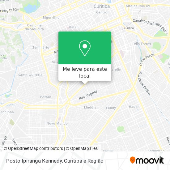 Posto Ipiranga Kennedy mapa