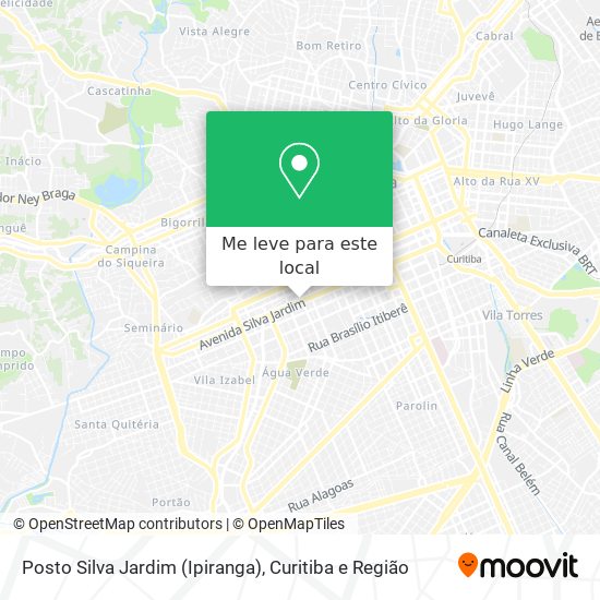 Posto Silva Jardim (Ipiranga) mapa