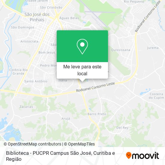 Biblioteca - PUCPR Campus São José mapa