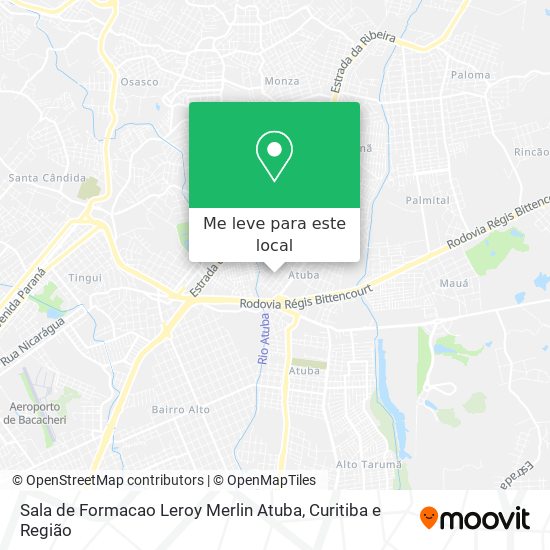 Sala de Formacao Leroy Merlin Atuba mapa