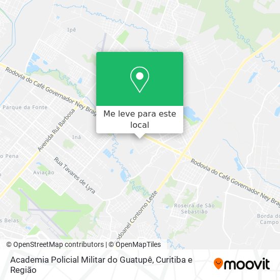 Academia Policial Militar do Guatupê mapa