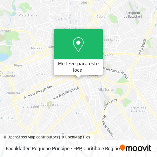 Faculdades Pequeno Príncipe - FPP mapa