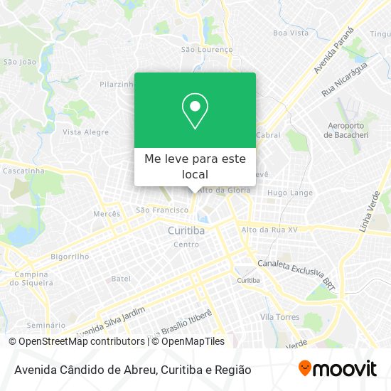 Avenida Cândido de Abreu mapa