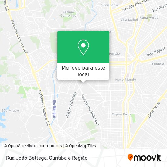 Rua João Bettega mapa