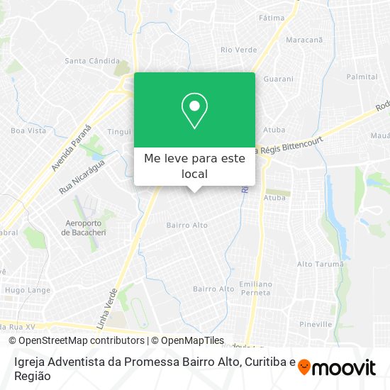 Igreja Adventista da Promessa Bairro Alto mapa
