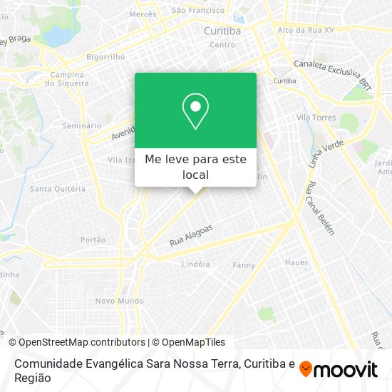 Comunidade Evangélica Sara Nossa Terra mapa