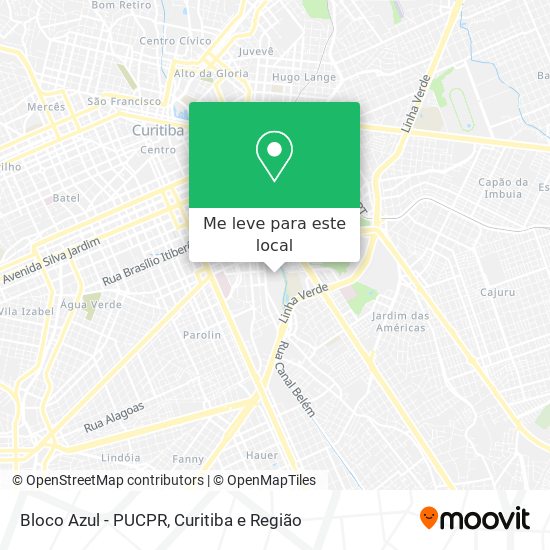 Bloco Azul - PUCPR mapa
