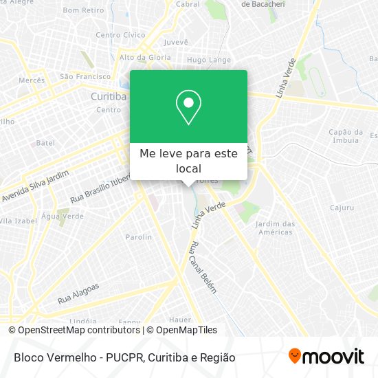 Bloco Vermelho - PUCPR mapa