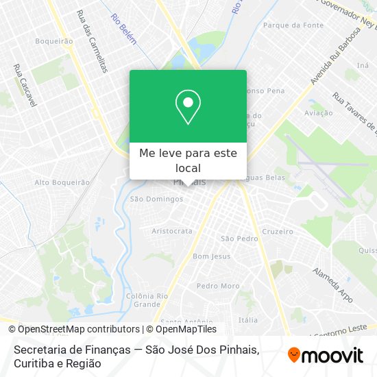 Secretaria de Finanças — São José Dos Pinhais mapa