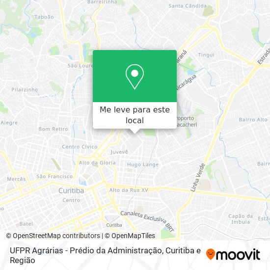 UFPR Agrárias - Prédio da Administração mapa