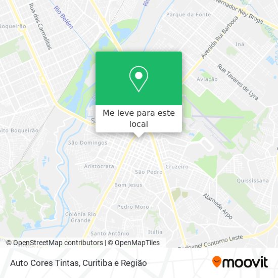 Auto Cores Tintas mapa