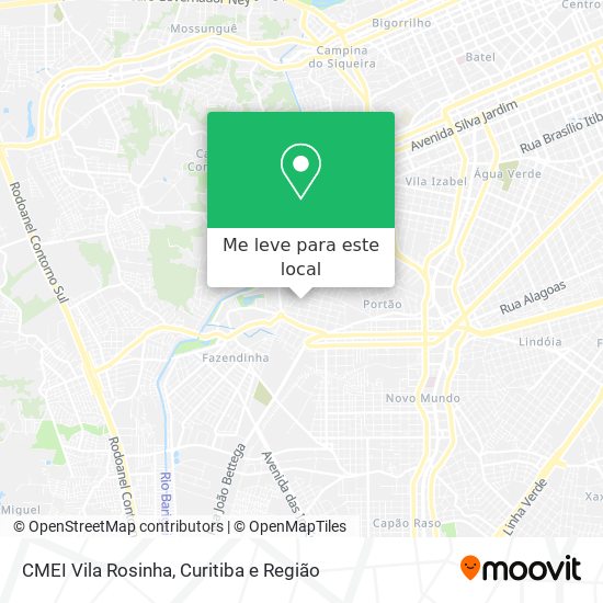 CMEI Vila Rosinha mapa