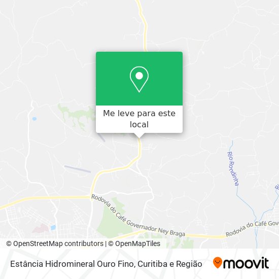 Estância Hidromineral Ouro Fino mapa