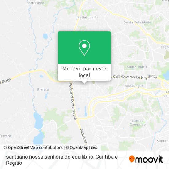 santuário nossa senhora do equilíbrio mapa