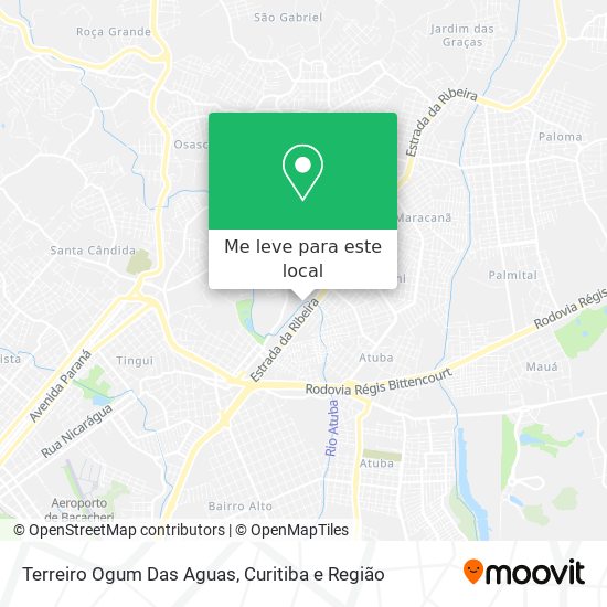 Terreiro Ogum Das Aguas mapa